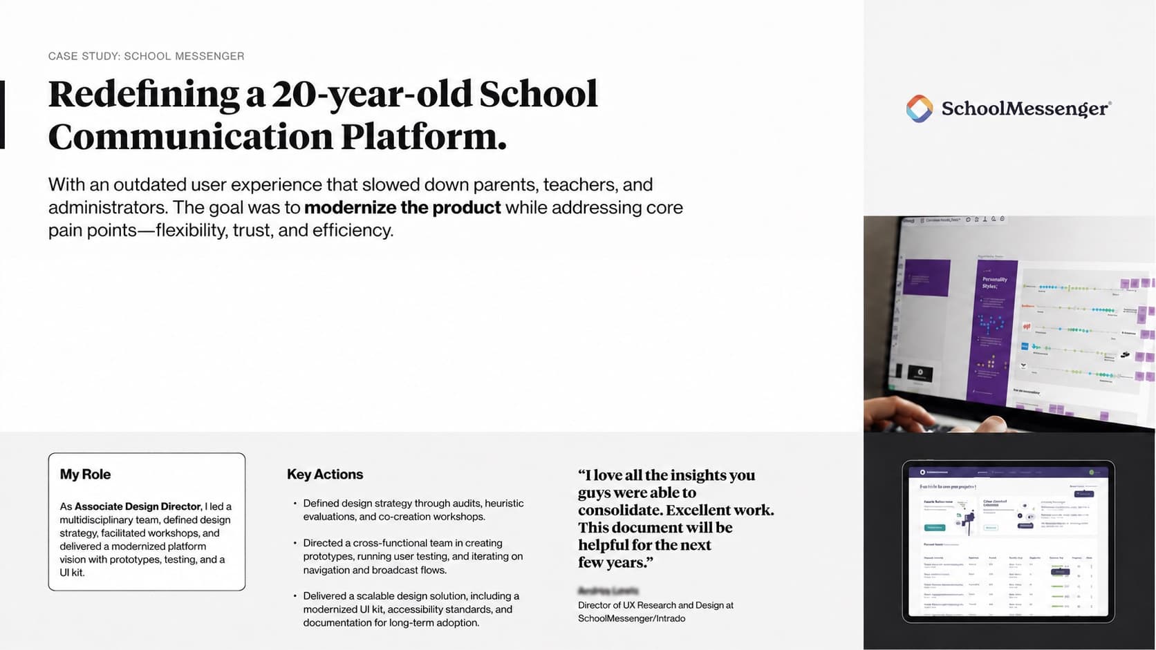 SchoolMessenger case study overview