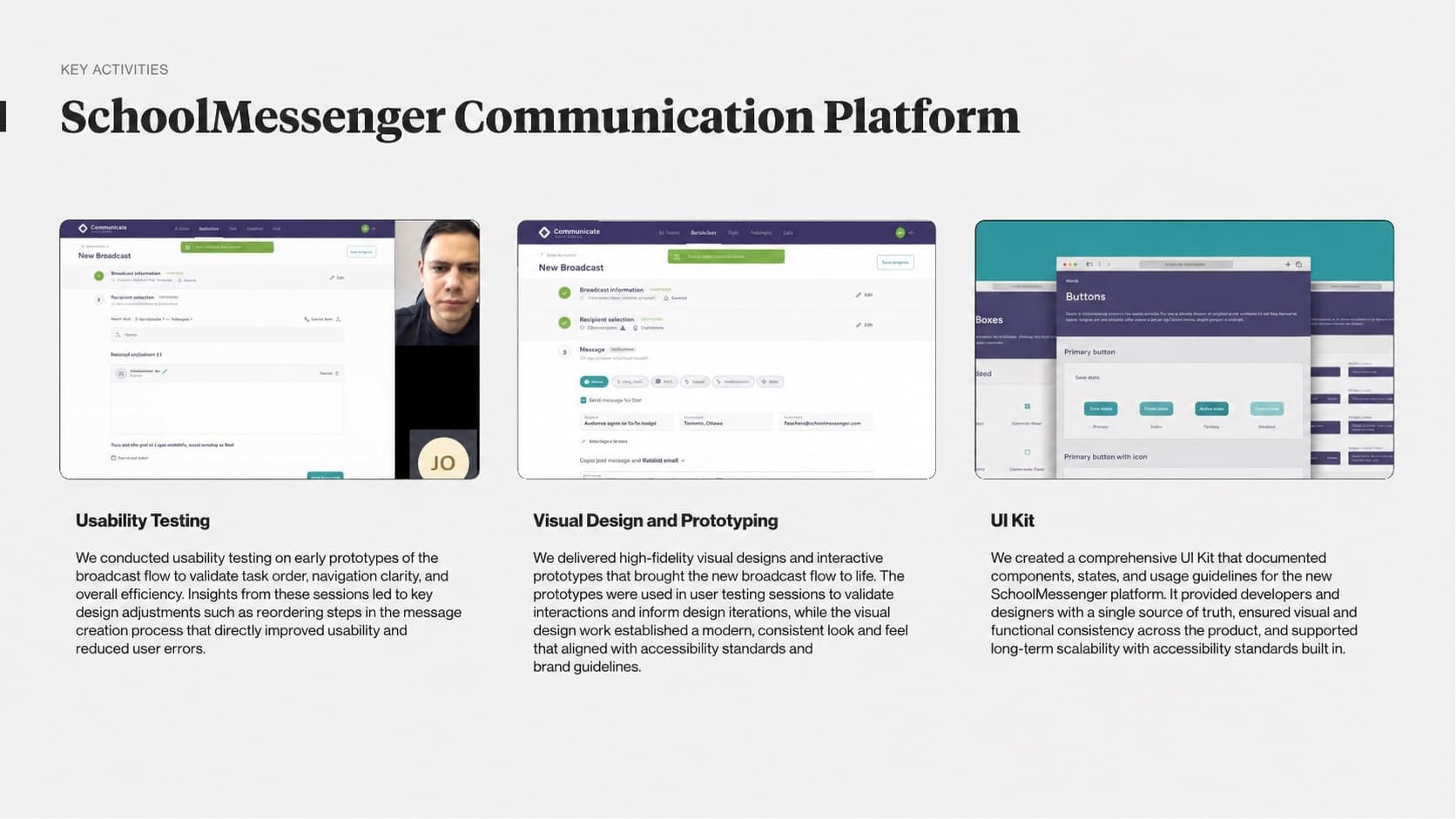 SchoolMessenger product design process